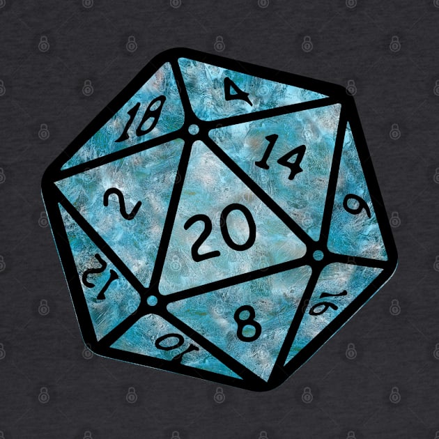 20 sided dice - textured by helengarvey